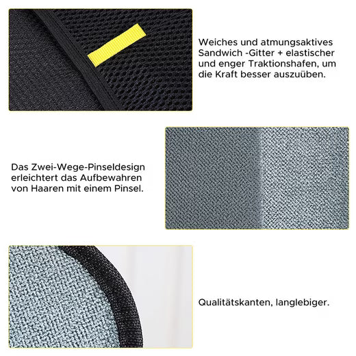 2er-Pack wiederverwendbare Fusselentfernerbürsten und statischer Elektrizitätshandschuh zur Tierhaarentfernung auf Möbeln, Kleidung.